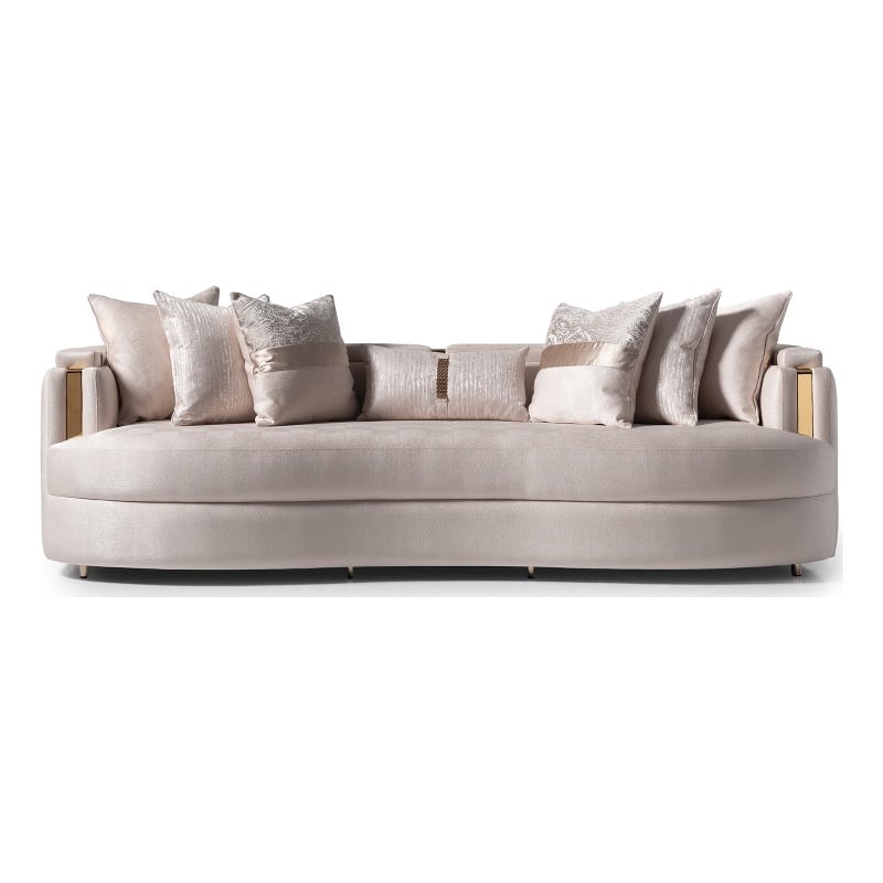 Michael Amini Carmela Mansion Sofa - Almond/Gold
