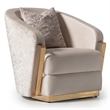 Michael Amini Carmela Accent Chair - Almond/Gold