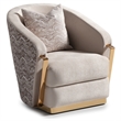 Michael Amini Carmela Accent Chair - Almond/Gold
