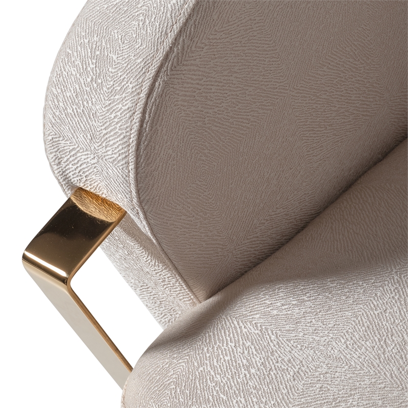 Michael Amini Carmela Accent Chair - Almond/Gold