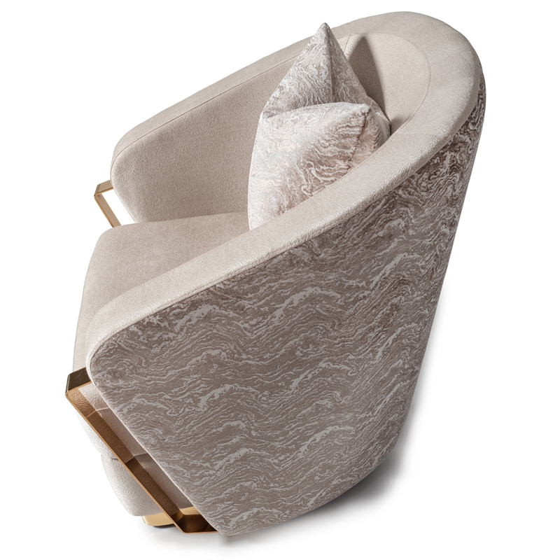 Michael Amini Carmela Accent Chair - Almond/Gold
