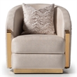 Michael Amini Carmela Accent Chair - Almond/Gold
