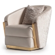 Michael Amini Carmela Accent Chair - Almond/Gold