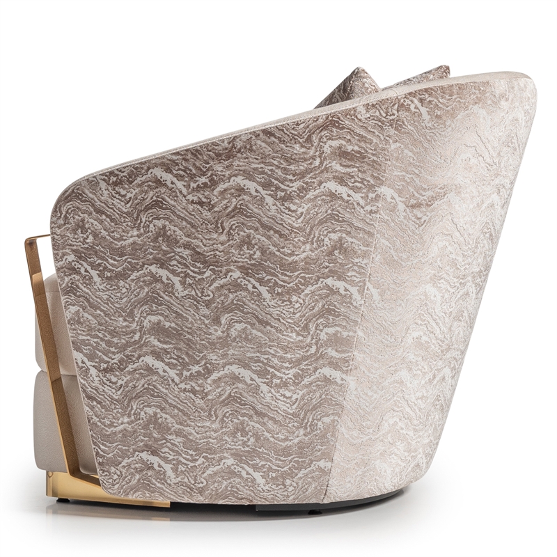 Michael Amini Carmela Accent Chair - Almond/Gold