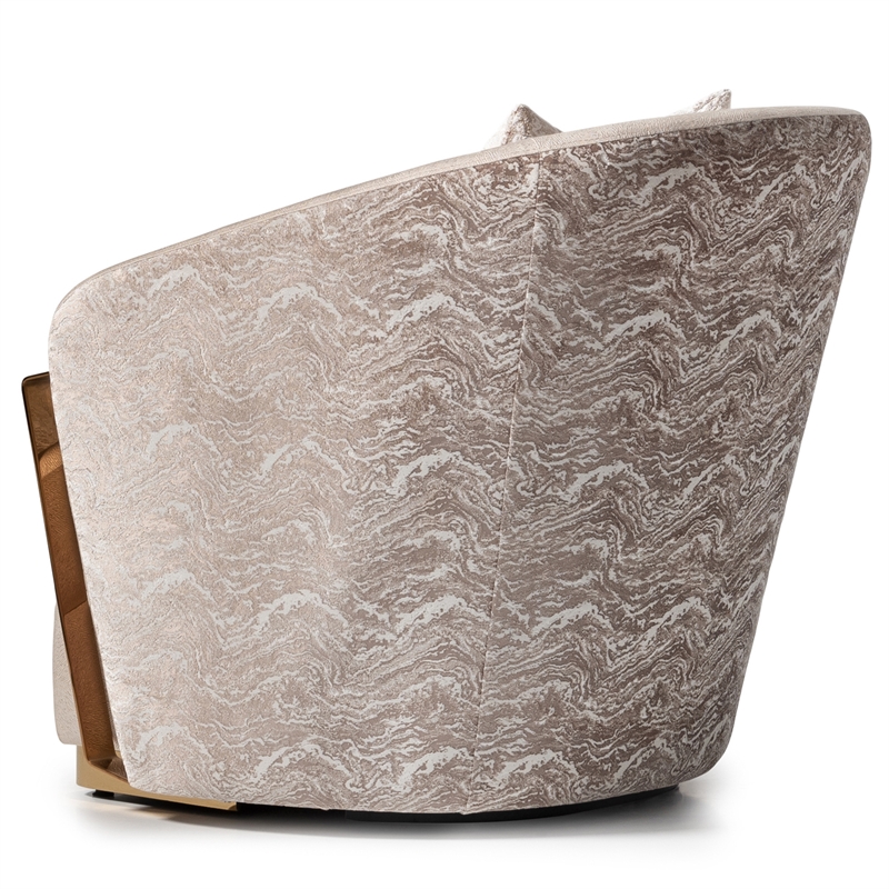 Michael Amini Carmela Accent Chair - Almond/Gold