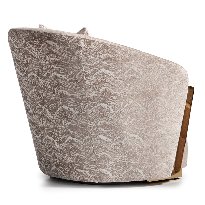 Michael Amini Carmela Accent Chair - Almond/Gold