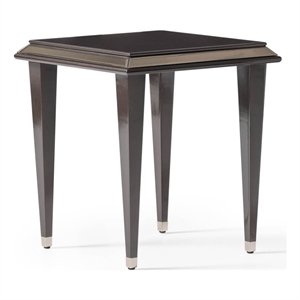 Michael Amini Lousanne Side Table - Glossy Mocha Sand
