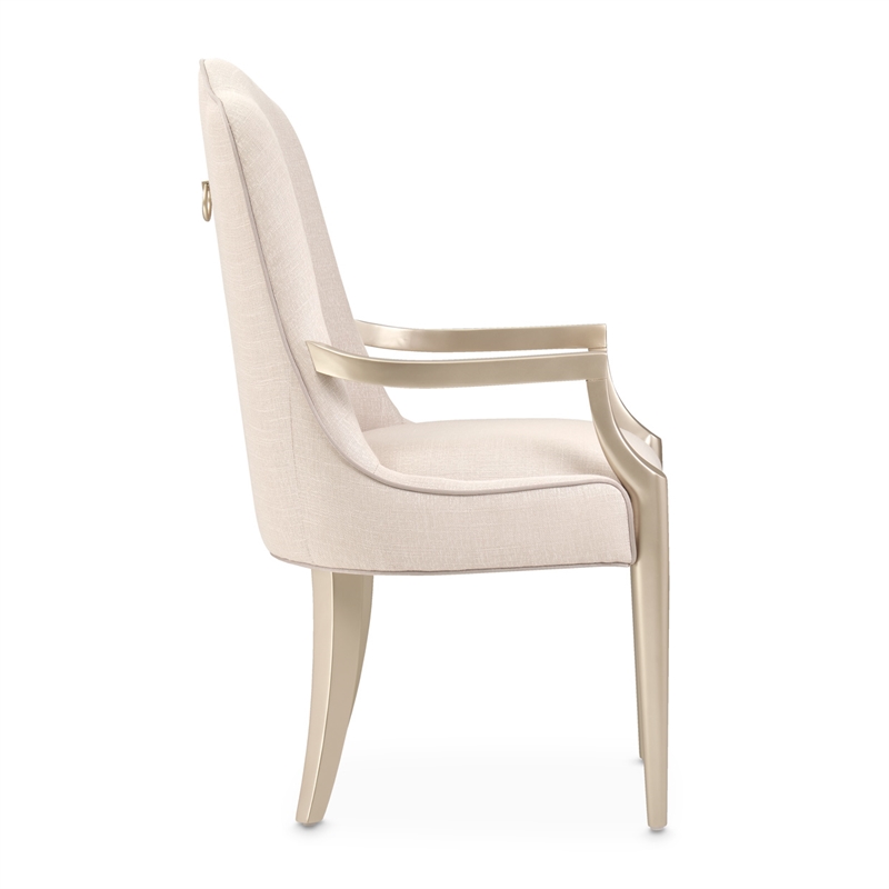 MICHAEL AMINI Malibu Crest 9-Piece Engineered Wood Dining Set in Blush
