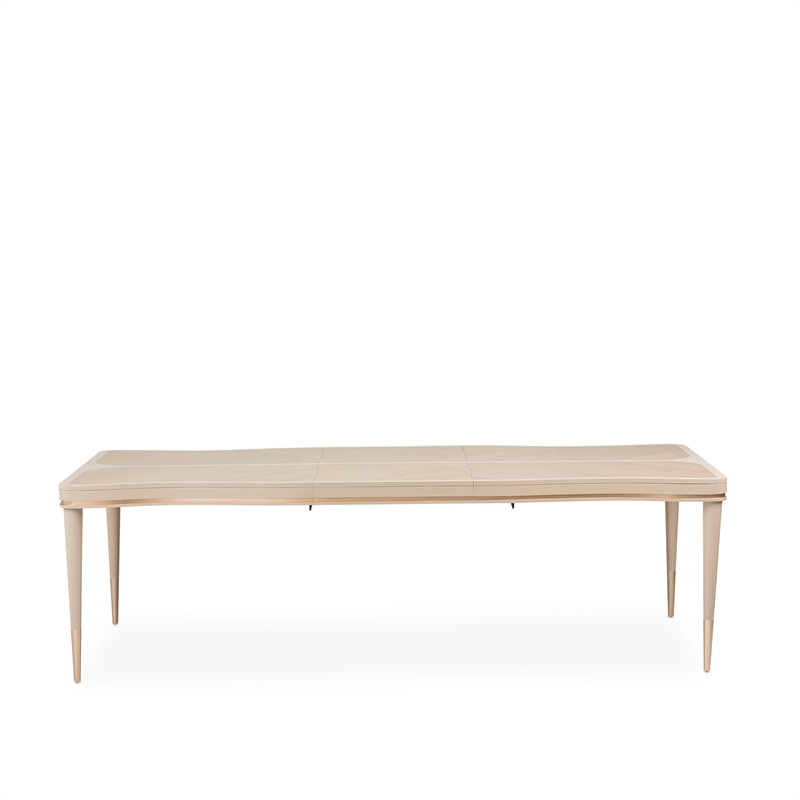 MICHAEL AMINI Malibu Crest 9-Piece Engineered Wood Dining Set in Blush