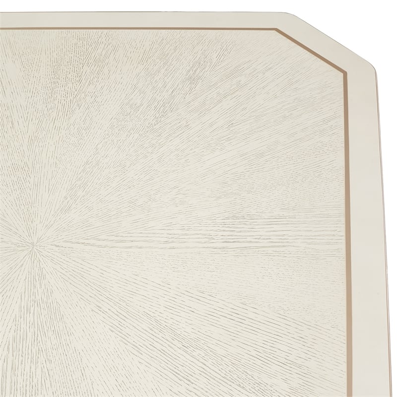MICHAEL AMINI La Rachelle 9-Piece Engineered Wood Dining Set in Champagne/White