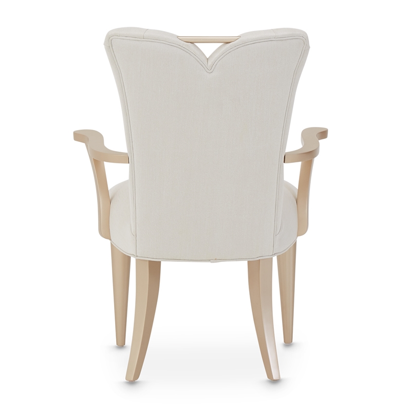 MICHAEL AMINI La Rachelle 9-Piece Engineered Wood Dining Set in Champagne/White
