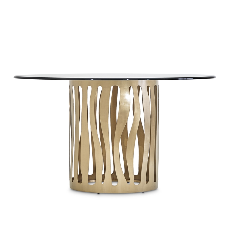 MICHAEL AMINI La Rachelle 5-Piece Transitional Metal Dining Set in Metal