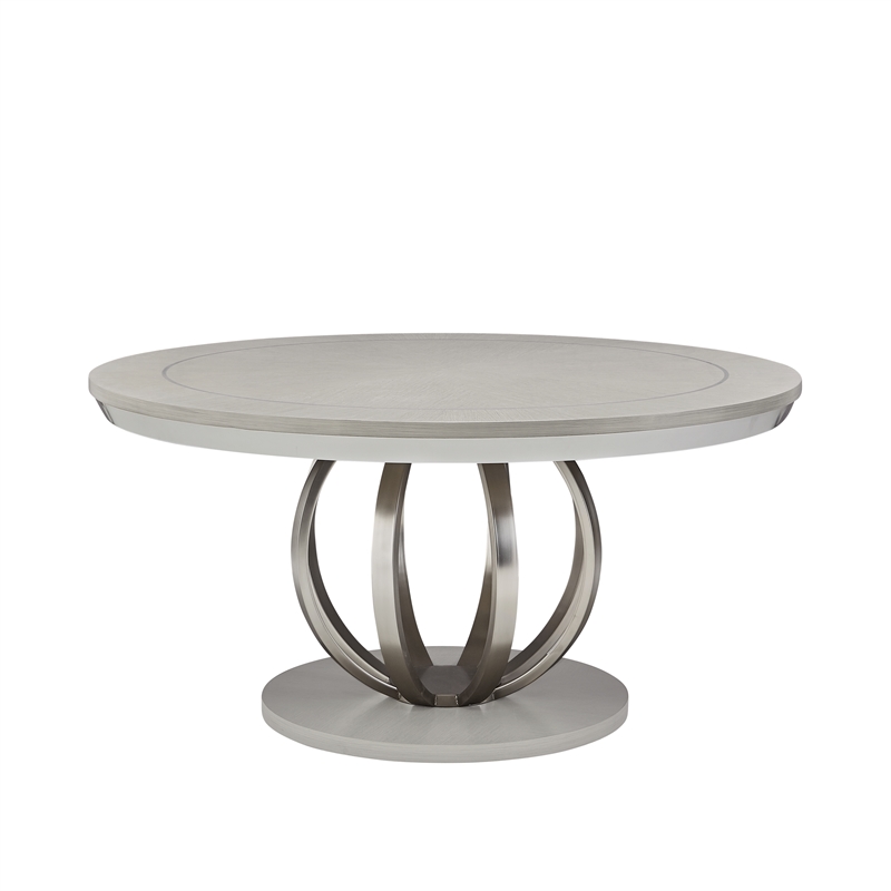 MICHAEL AMINI Eclipse 5-Piece Engineered Wood Dining Set in Moonlight Gray