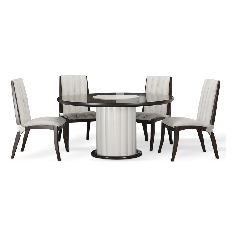 MICHAEL AMINI Paris Chic 5-Piece Engineered Wood Dining Set in Espresso