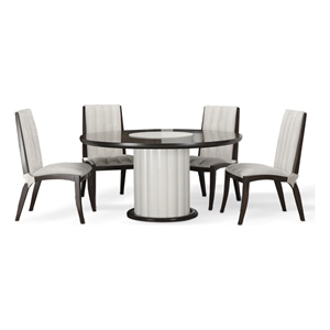 MICHAEL AMINI Paris Chic 5-Piece Engineered Wood Dining Set in Espresso