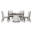 MICHAEL AMINI Paris Chic 5-Piece Engineered Wood Dining Set in Espresso