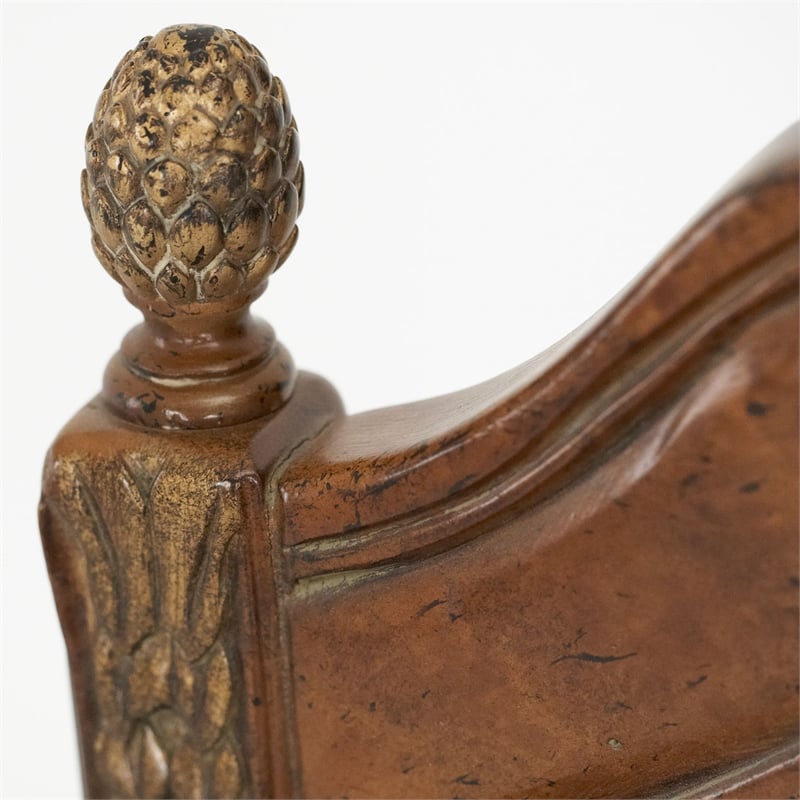 MICHAEL AMINI Villa Valencia 5-Piece Solid Wood Dining Set in Classic Chestnut