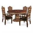 MICHAEL AMINI Villa Valencia 5-Piece Solid Wood Dining Set in Classic Chestnut