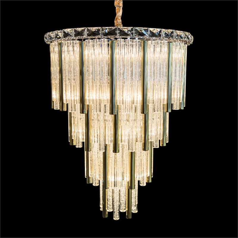 Michael Amini Chimes 15-Light Crystal Chandelier - Gold