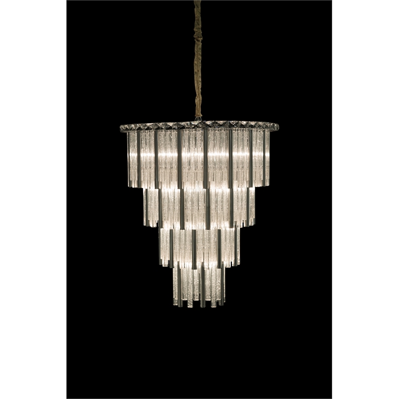 Michael Amini Chimes 15-Light Crystal Chandelier - Silver