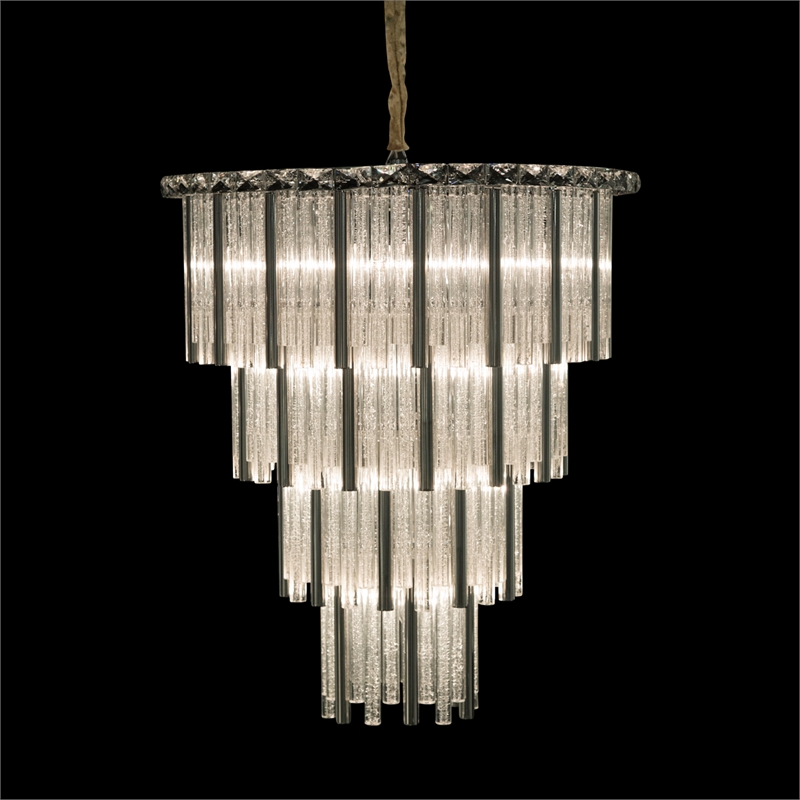 Michael Amini Chimes 15-Light Crystal Chandelier - Silver