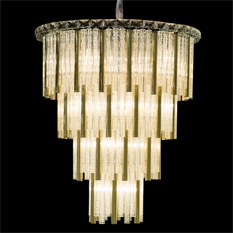 Michael Amini Chimes 18-Light Crystal Chandelier - Gold
