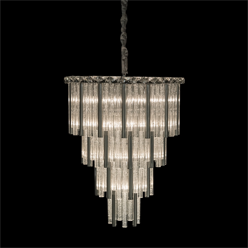 Michael Amini Chimes 18-Light Crystal Chandelier - Silver