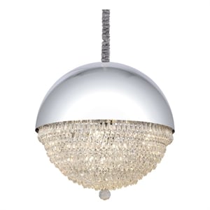Michael Amini Eclipse Modern LED Chandelier - Silver