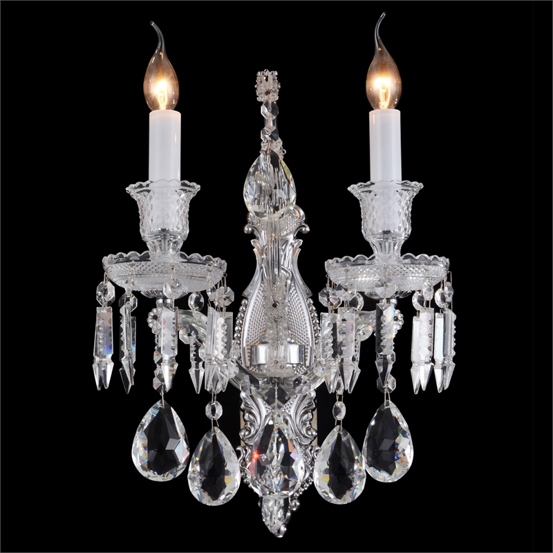 Michael Amini Chambord Crystal Wall Sconce - Clear