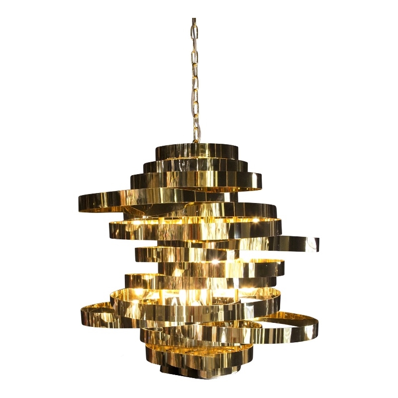 Michael Amini Hemispheres 8-Light Modern Chandelier - Gold