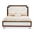 Michael Amini Belmont Place Eastern King Upholstered Bed in Cream/Espresso