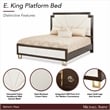 Michael Amini Belmont Place Eastern King Upholstered Bed in Cream/Espresso