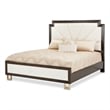 Michael Amini Belmont Place Eastern King Upholstered Bed in Cream/Espresso