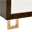 Michael Amini Belmont Place Queen Upholstered Bed in Cream/Espresso