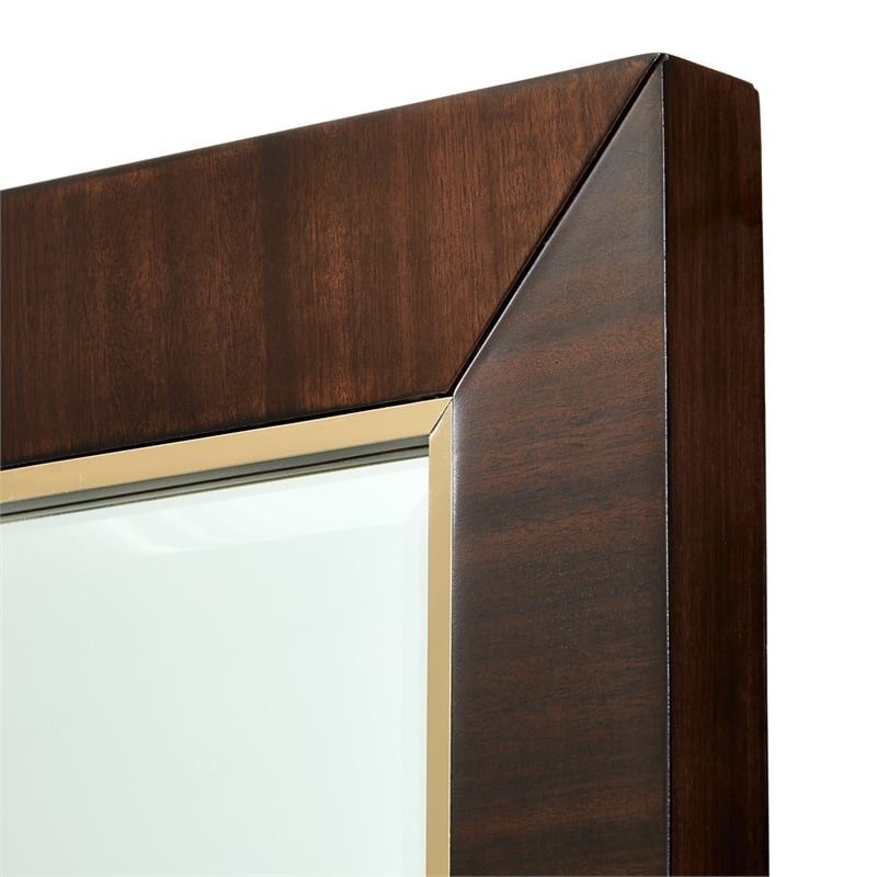 Michael Amini Belmont Place Buffet/Sideboard & Mirror Set in Espresso