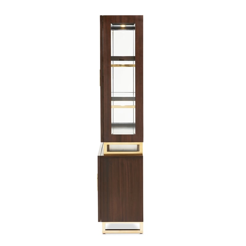 Michael Amini Belmont Place Display Cabinet in Espresso