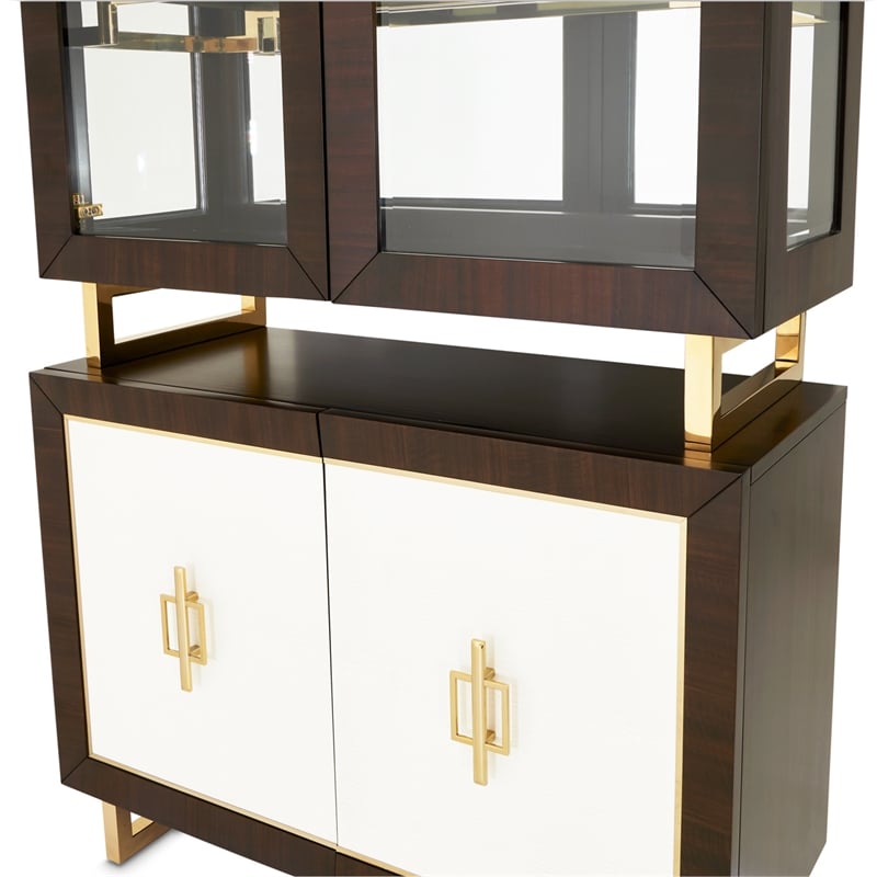 Michael Amini Belmont Place Display Cabinet in Espresso