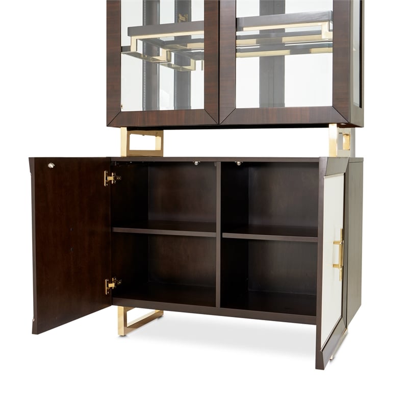 Michael Amini Belmont Place Display Cabinet in Espresso