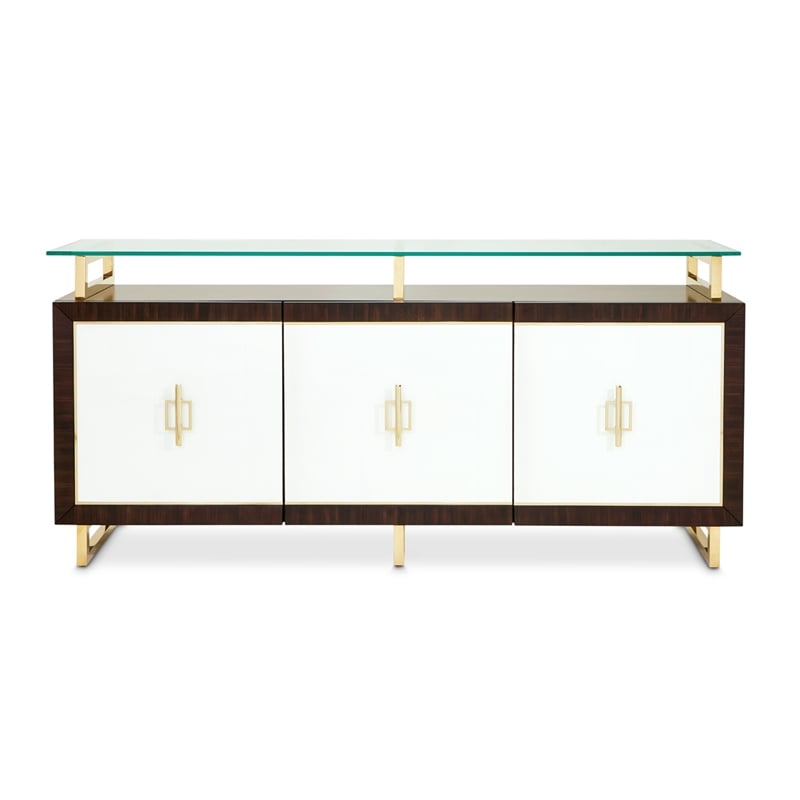 Michael Amini Belmont Place 2-Drawers Buffet/Sideboard in Espresso