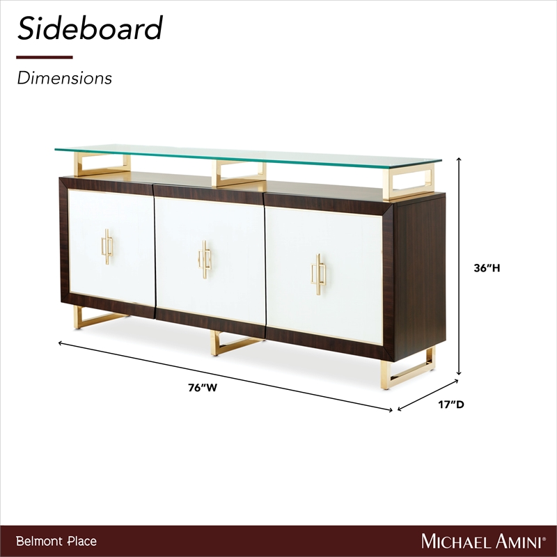 Michael Amini Belmont Place 2-Drawers Buffet/Sideboard in Espresso