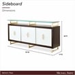 Michael Amini Belmont Place 2-Drawers Buffet/Sideboard in Espresso