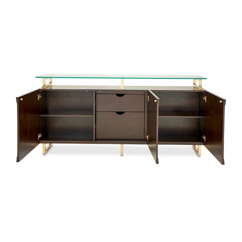 Michael Amini Belmont Place 2-Drawers Buffet/Sideboard in Espresso