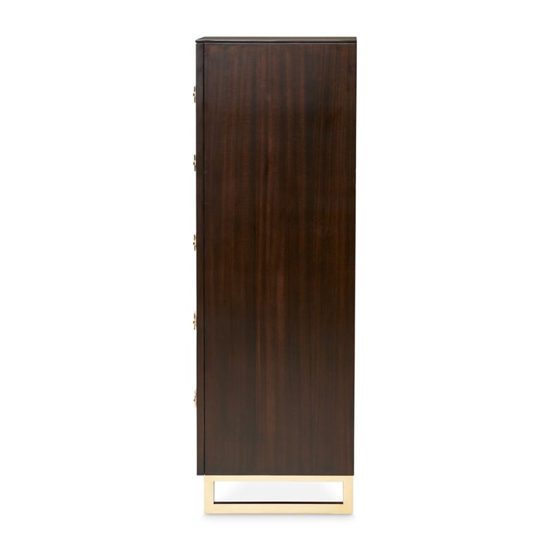 Michael Amini Belmont Place 5-Drawer Bedroom Chest in Espresso