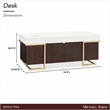 Michael Amini Belmont Place 7-Drawers Office Desk in Espresso