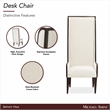 Michael Amini Belmont Place Office Chair in Cream/Espresso