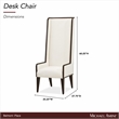 Michael Amini Belmont Place Office Chair in Cream/Espresso
