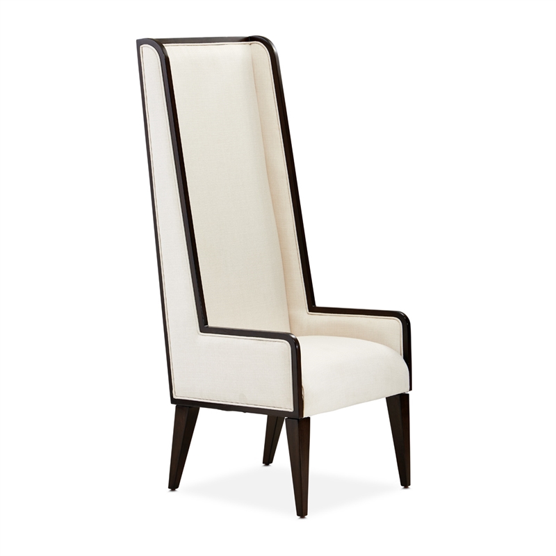 Michael Amini Belmont Place Office Chair in Cream/Espresso