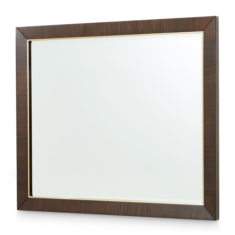 michael amini belmont place 9-drawers bedroom dresser & mirror set in espresso