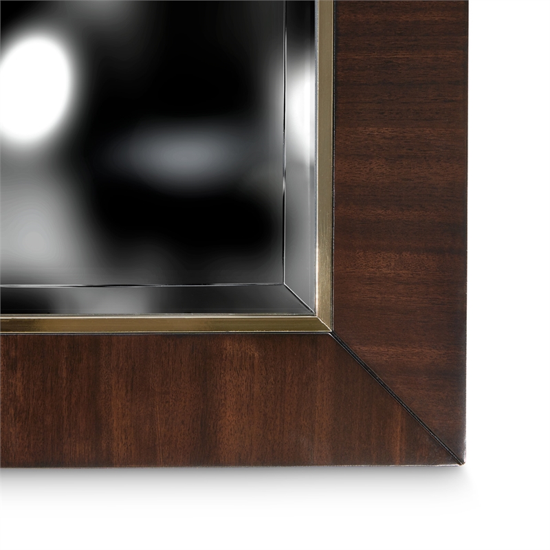 michael amini belmont place 9-drawers bedroom dresser & mirror set in espresso