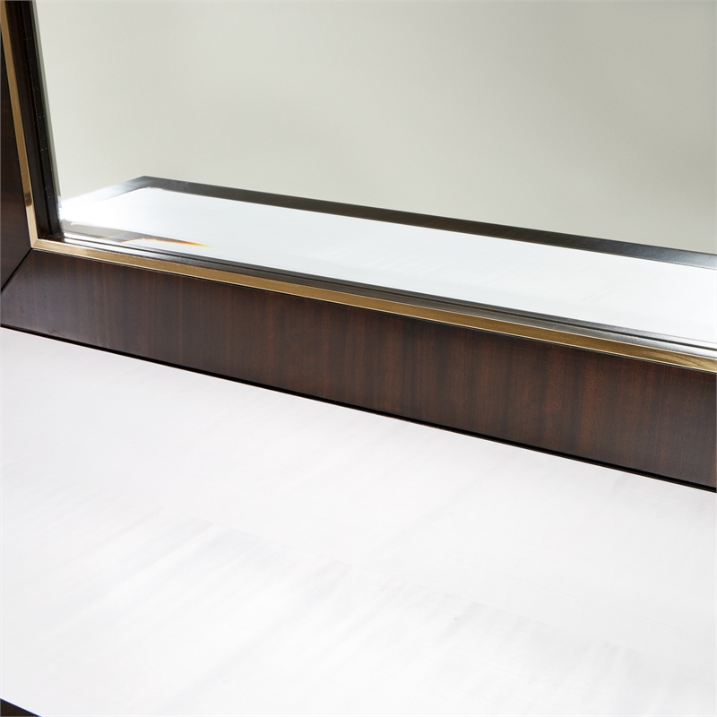 michael amini belmont place 9-drawers bedroom dresser & mirror set in espresso